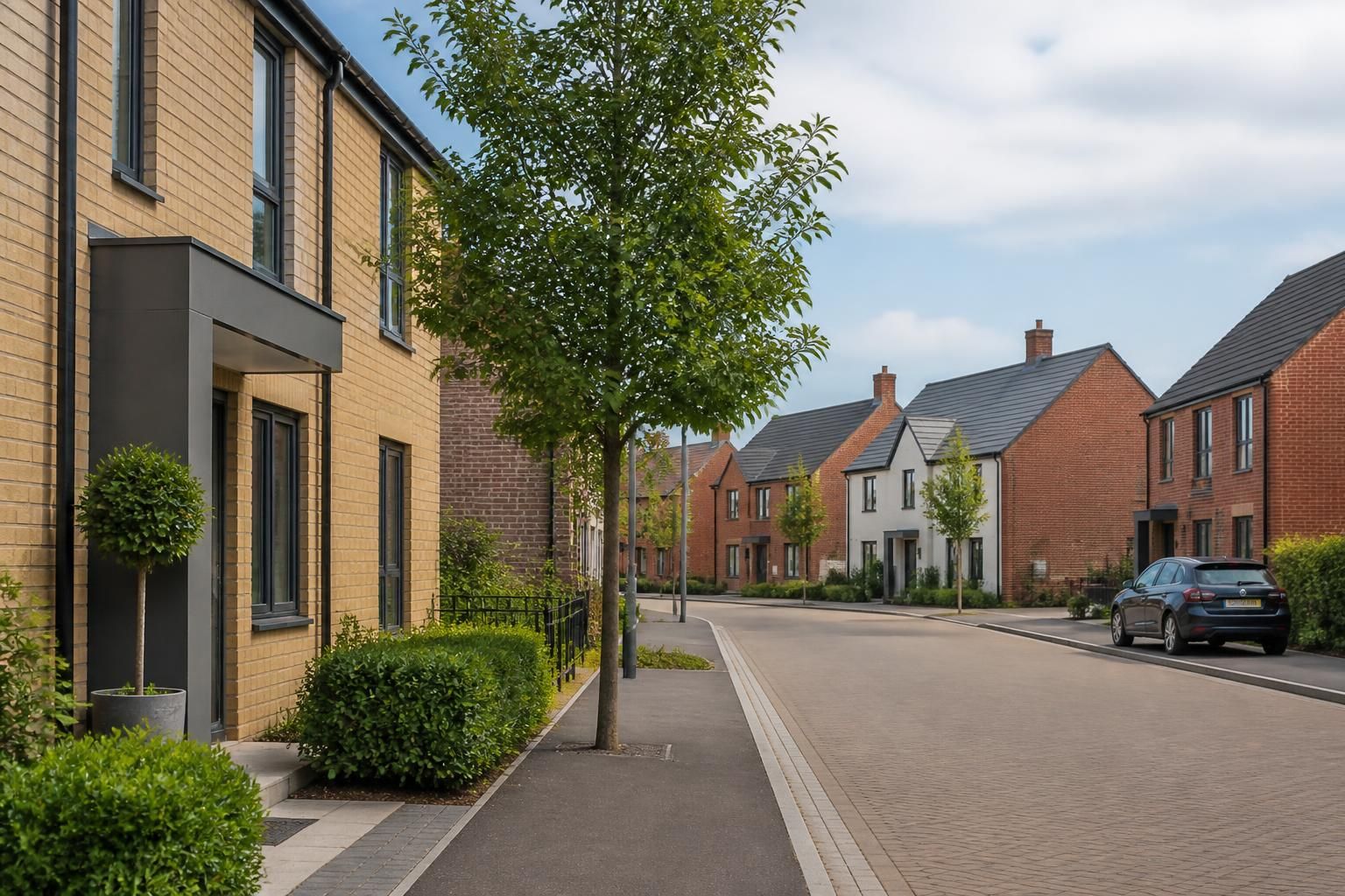 Clean modern residential neighborhood in Didcot.